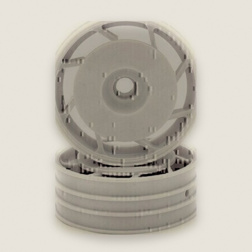 Rear Wheel, 8D 50mm, White, 2 Pieces, for Ultima - Kyosho
