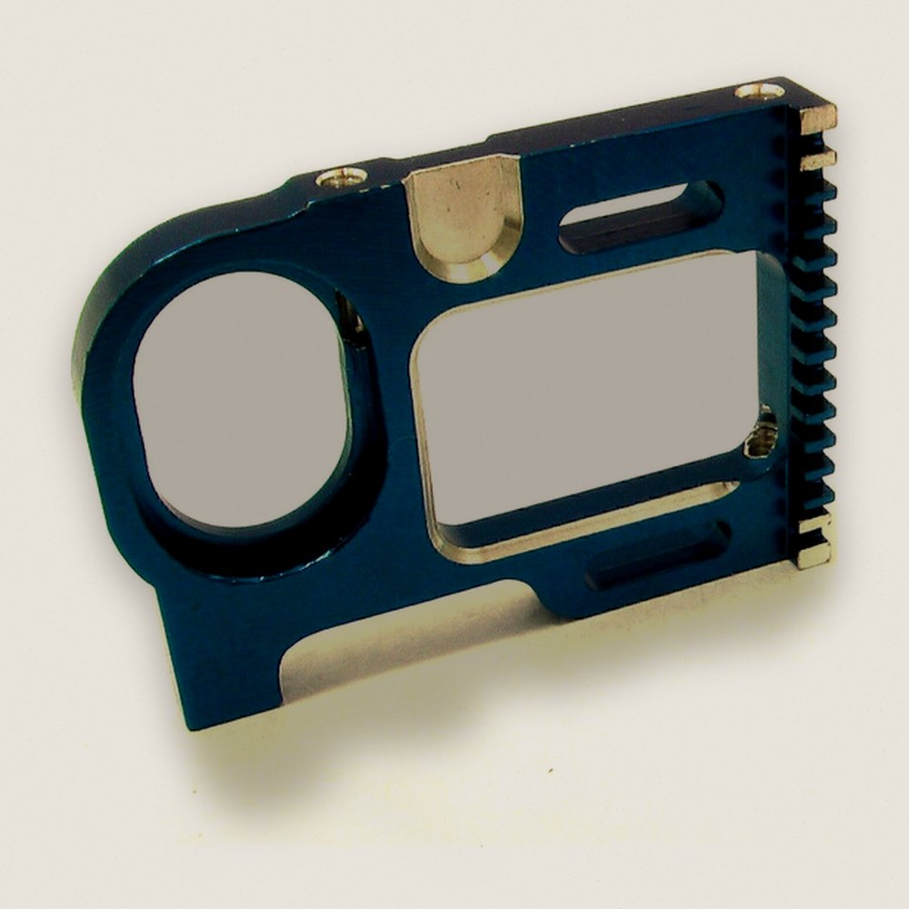 Motor Plate, Aluminum, Blue, 12L, for Associated - Hot Racing