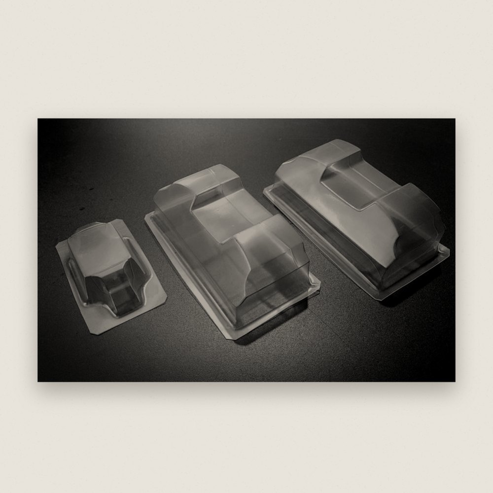 Front and Rear Wings, Clear for Associated 14b - Leadfinger Racing