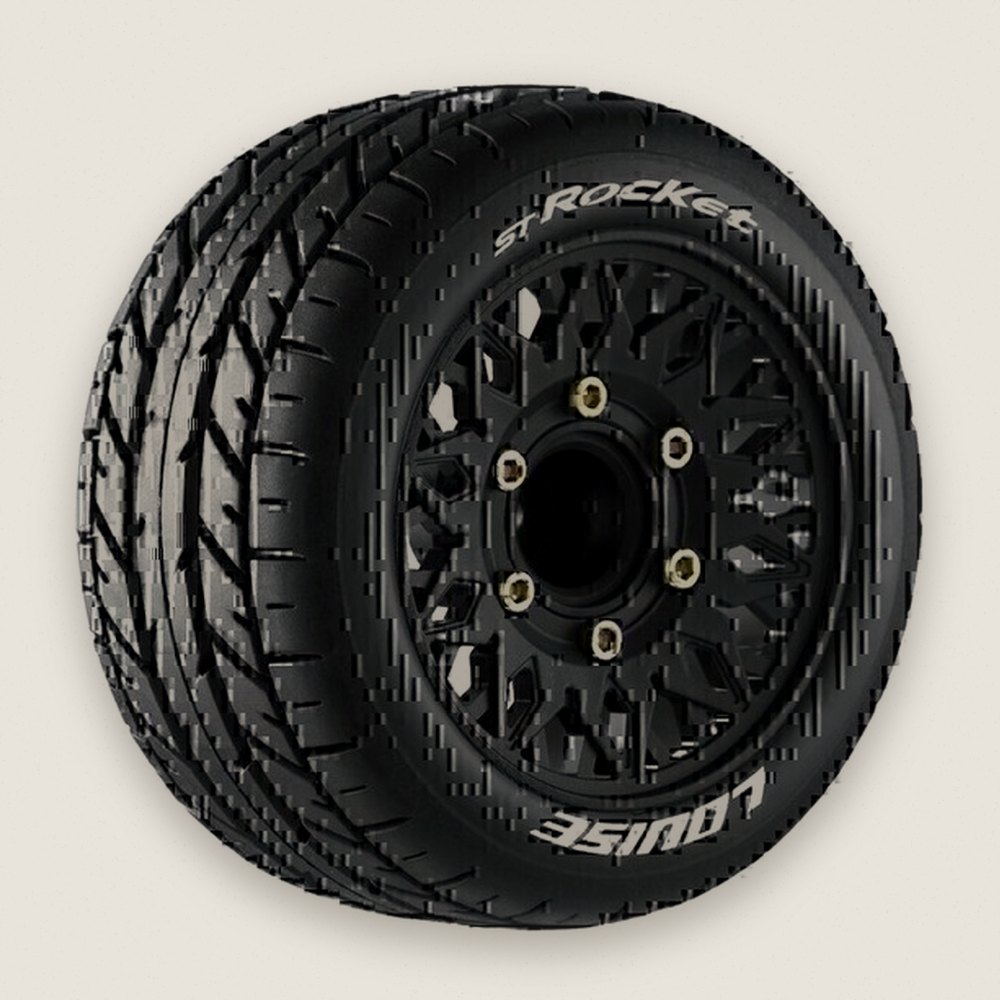Stadium Truck Tires, 1:10 St-Rocket Soft, 0 & 1/2 Offset, 12/14/17mm - Louise RC