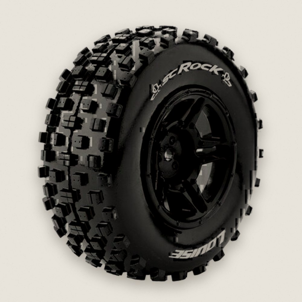 Short Course Tires, 1:10 Sc-Rock Soft, 12, 14 & 17mm Removable - Louise RC