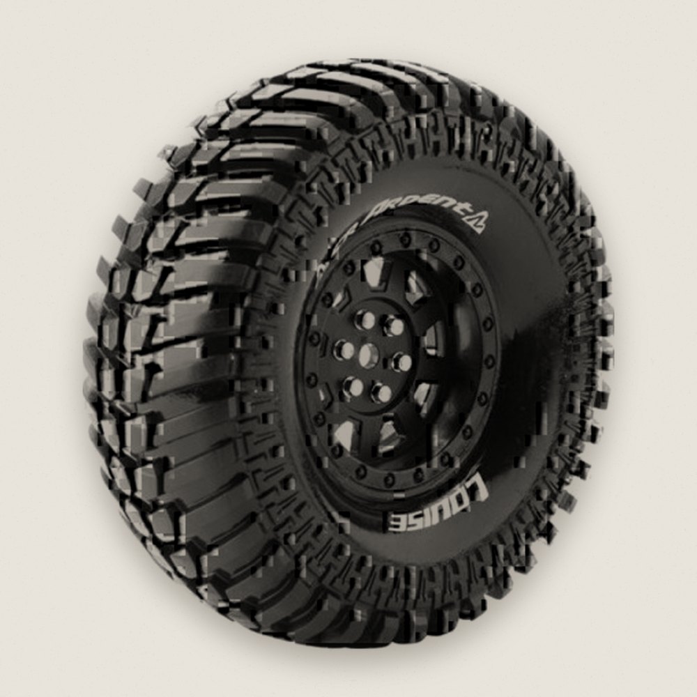 Crawler Tires, 1:10 Cr-Ardent 1.9 Super Soft, 12mm Hex, Mounted - Louise RC