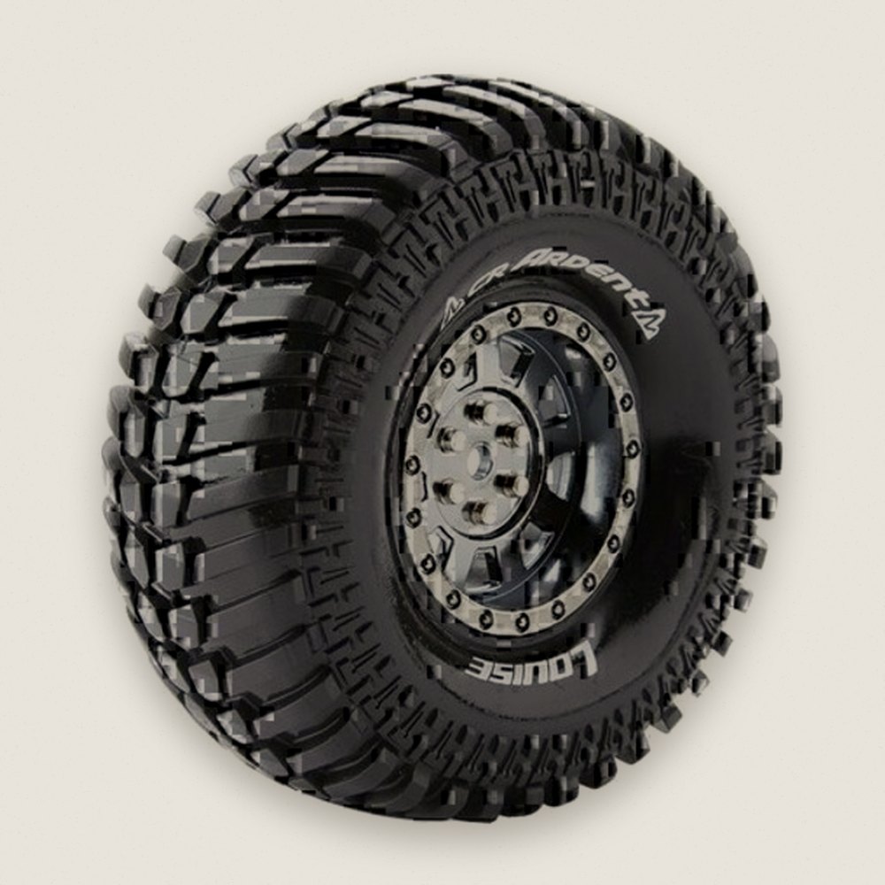 Crawler Tires, 1:10 Cr-Ardent 1.9 Super Soft, 12mm Hex, Mounted - Louise RC