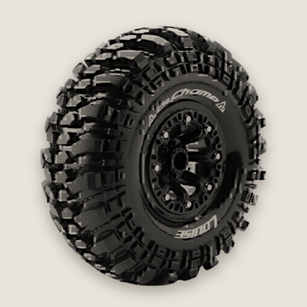 Crawler Tires, 1:10 Cr-Champ 2.2 Super Soft, 12mm Hex, Mounted - Louise RC