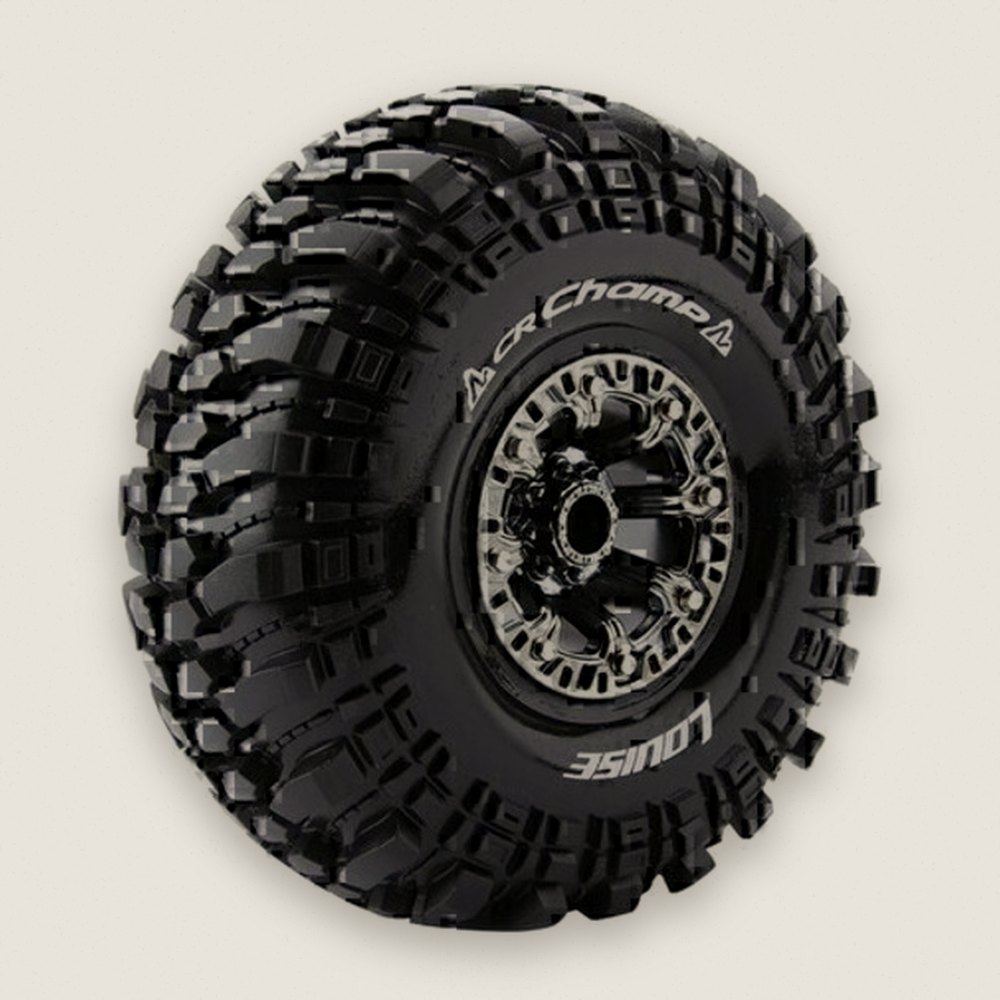 Crawler Tires, 1:10 Cr-Champ 2.2 Super Soft, 12mm Hex, Mounted - Louise RC