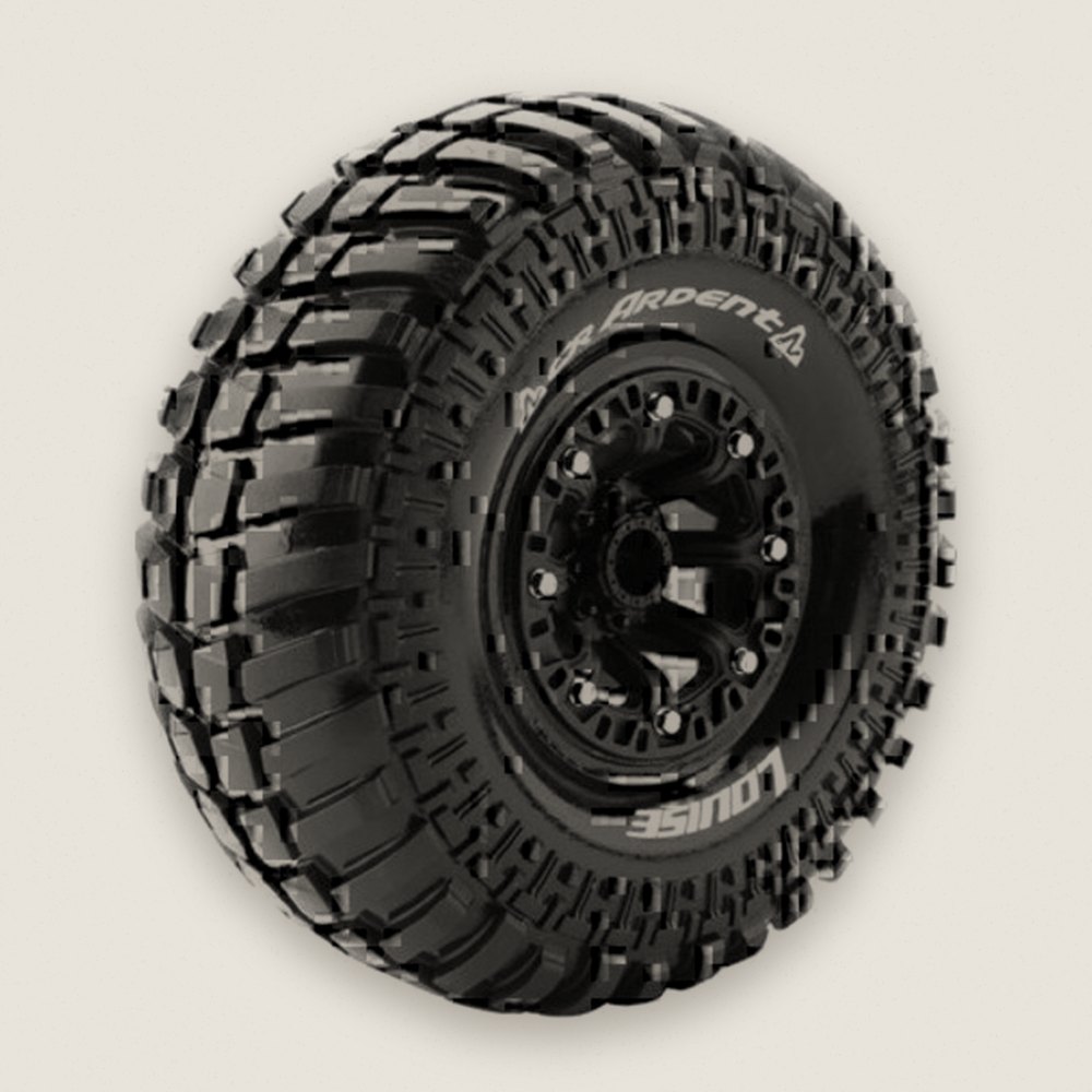 Crawler Tires, 1:10 Cr-Ardent 2.2 Super Soft, 12mm Hex, Mounted - Louise RC