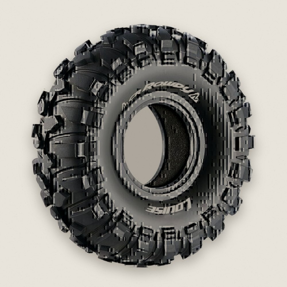 Crawler Tires, 1:10 Cr-Rowdy 2.2 Super Soft, Front/Rear, Set of 2 - Louise RC