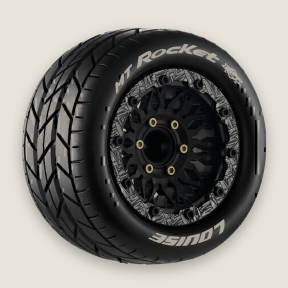 Monster Truck Tires, 1:10 Mft Mt-Rocket Soft, 12/14/17mm Removable - Louise RC