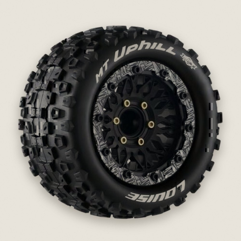 Monster Truck Tires, Mft Mt-Uphill Soft 1:10, 12 14 17mm, 2 Tires - Louise RC