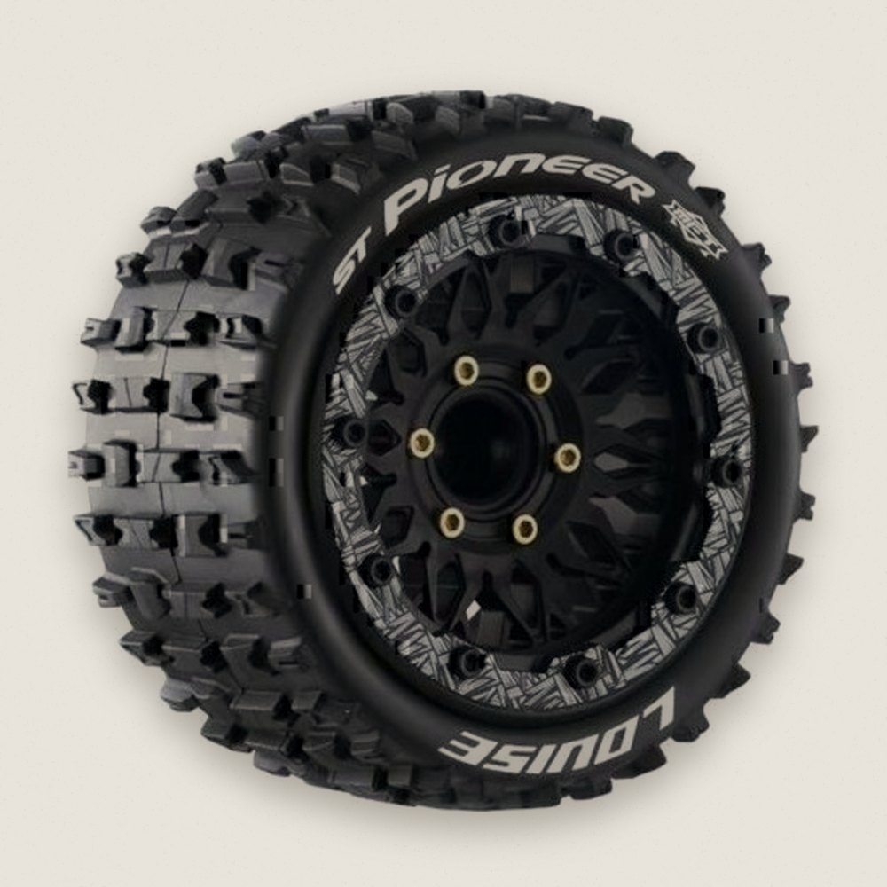 Stadium Truck Tires, Mft St-Pioneer Soft 1:10, 0 & 1/2 Offset, 12 14 17mm - Louise RC