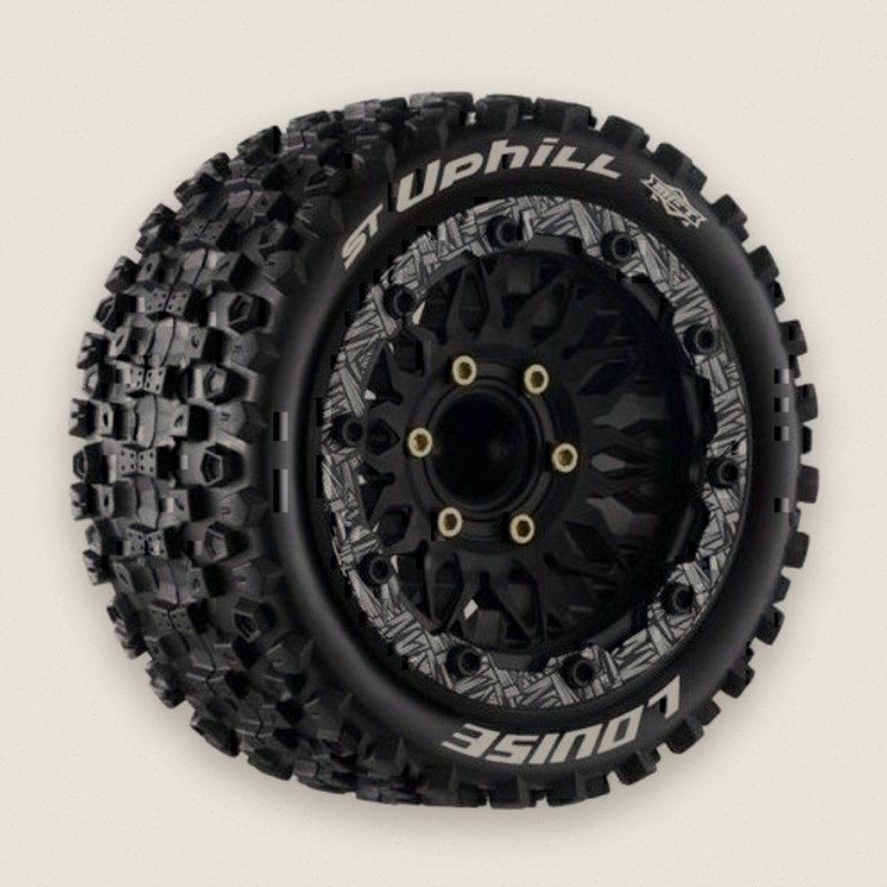 Stadium Truck Tires, Mft St-Uphill Soft 1:10, 0 & 1/2 Offset, 12 14 17mm - Louise RC