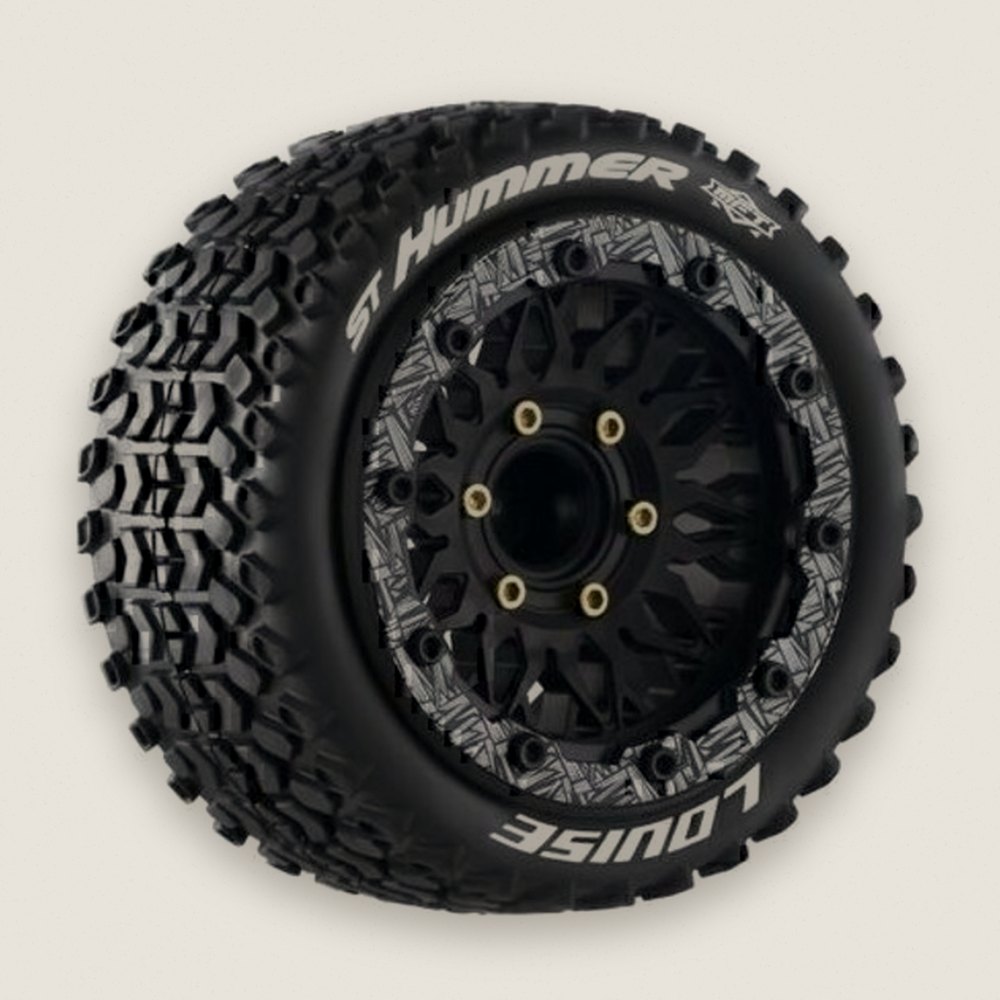 Stadium Truck Tires, Mft St-Hummer Soft 1:10, 0 & 1/2 Offset, 12 14 17mm - Louise RC