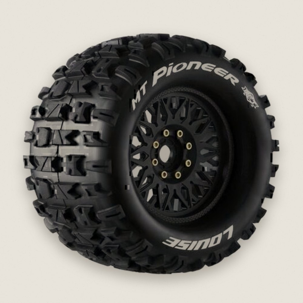 Monster Truck Tires, Mft Mt-Pioneer Sport 1/8, 17mm Hex, 0 & 1/2 Offset - Louise RC