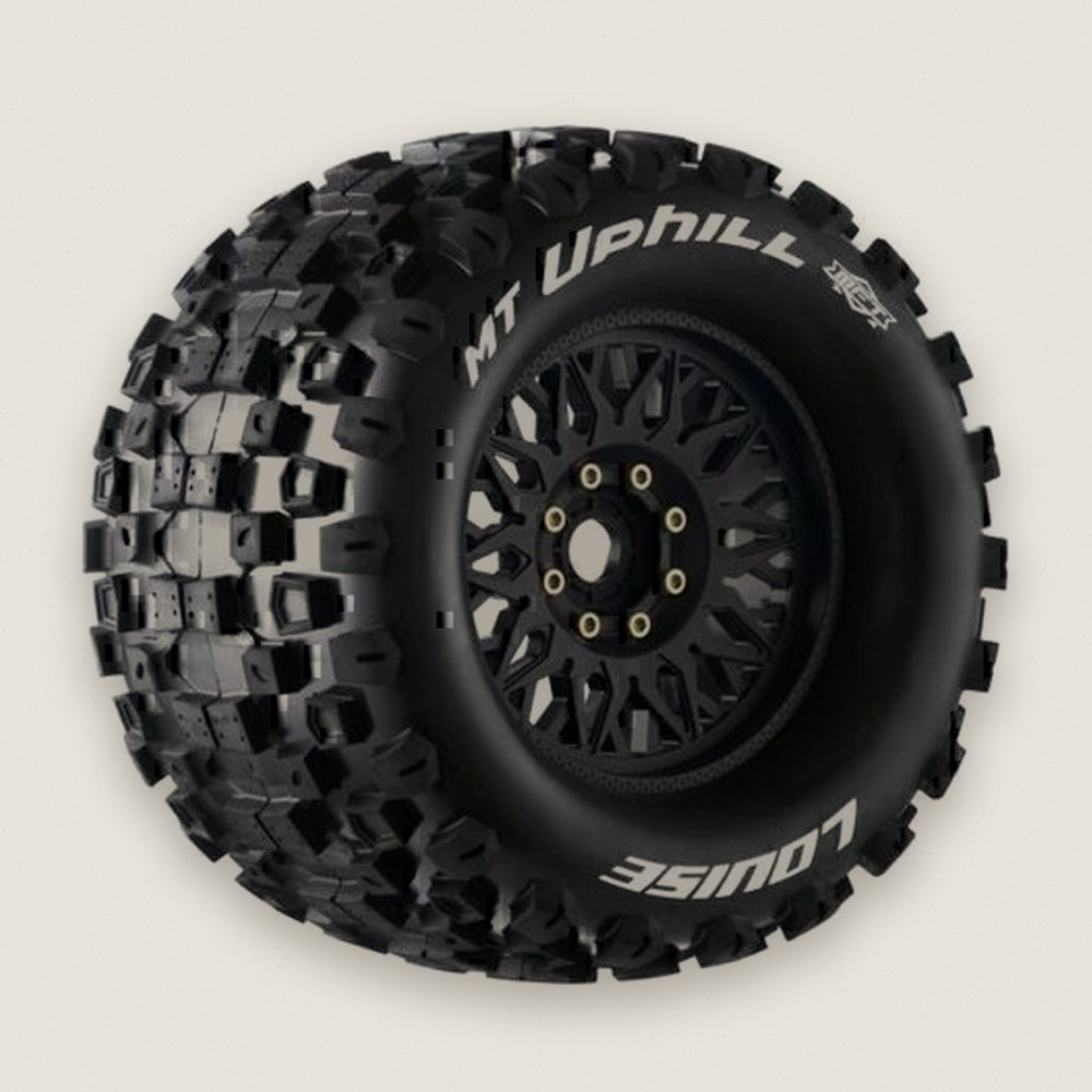 Monster Truck Tires, Mft Mt-Uphill Sport 1/8, 17mm Hex, 0 & 1/2 Offset - Louise RC