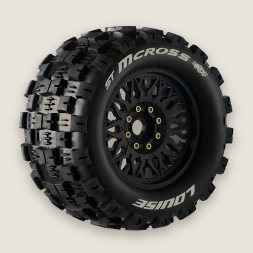 Stadium Truck Tires, Mft St-Mcross Sport 1/8, 0 & 1/2 Offset, 17mm Hex - Louise RC