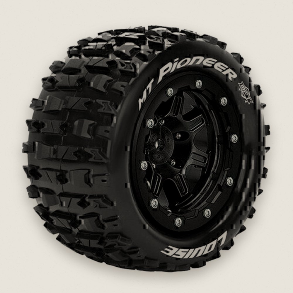 Monster Truck Tires, Mft Mt-Pioneer 1:10, 1/2 Offset, 17mm Hex Soft - Louise RC