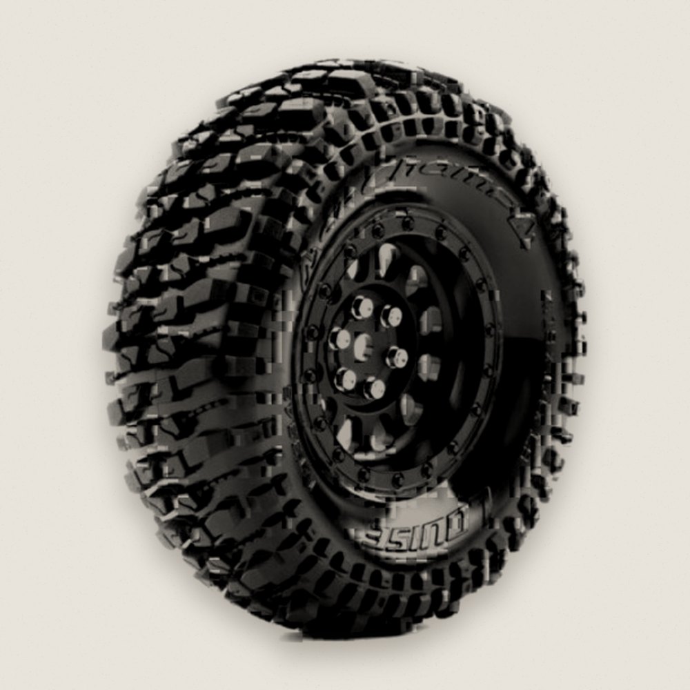 Crawler Tires, Cr-Champ 1:10 1.9 Class 1 Crawler, 12mm Hex, Super Soft Mounted - Louise RC