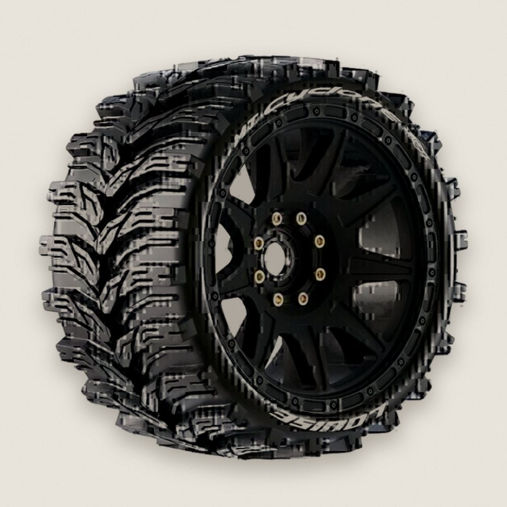 Monster Truck Tires, Mt-Cyclone Speed 1/8, 0 & 1/2 Offset, 17mm, 2pk - Louise RC