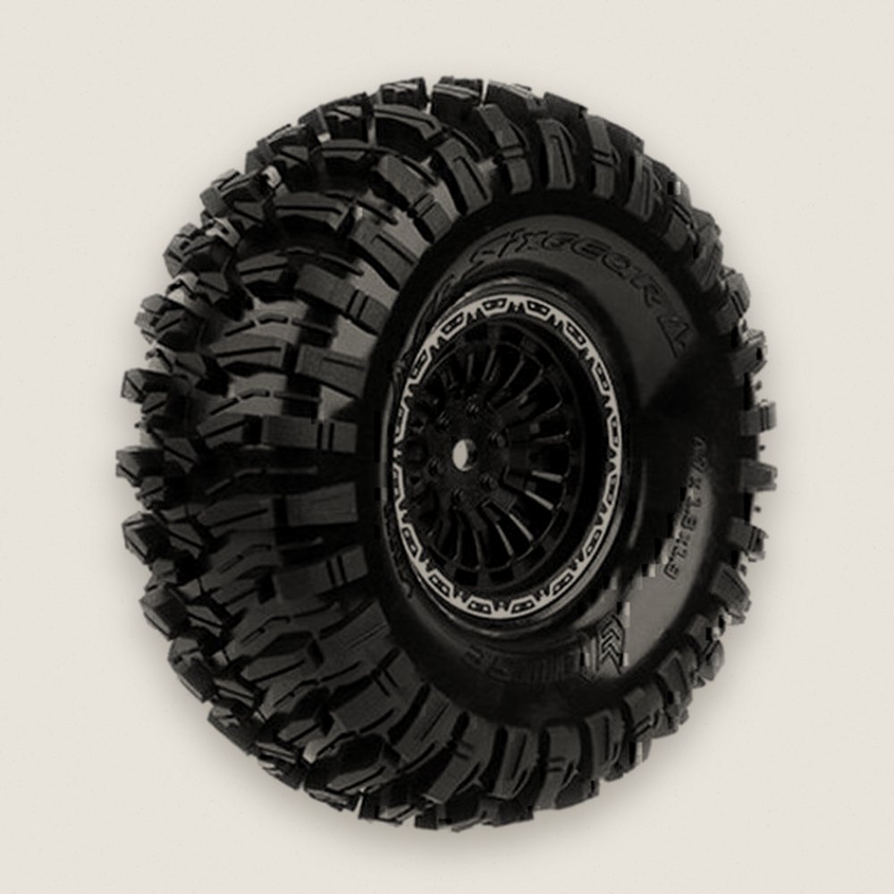 Crawler Tires, Cr-Sixgear 1/10 1.9, Super Soft, 12mm Hex, Mounted - Louise RC