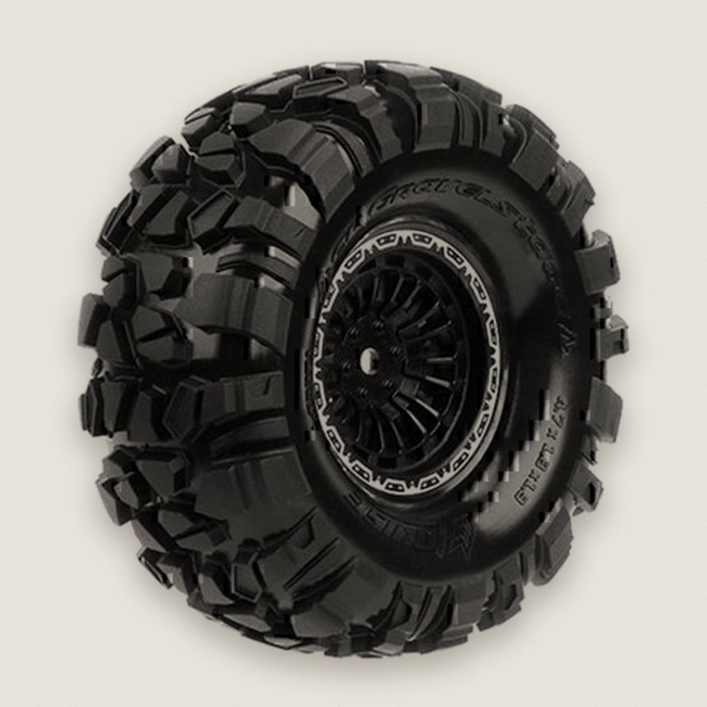 Crawler Tires, Cr-Gravelstage 1/10 1.9, Super Soft, 12mm Hex, Mounted - Louise RC