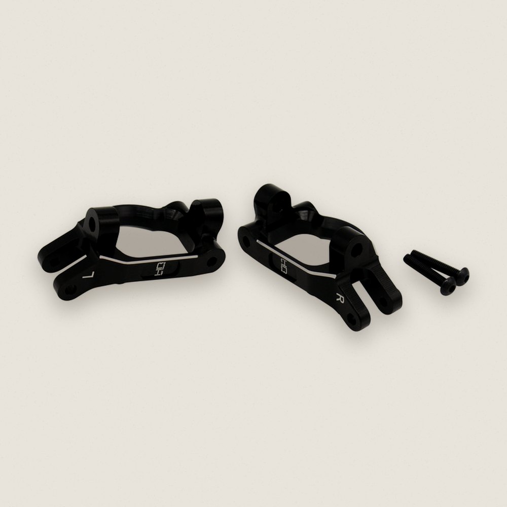 Front C-Hub Set, Black Aluminum for Super Rock Rey - Hot Racing
