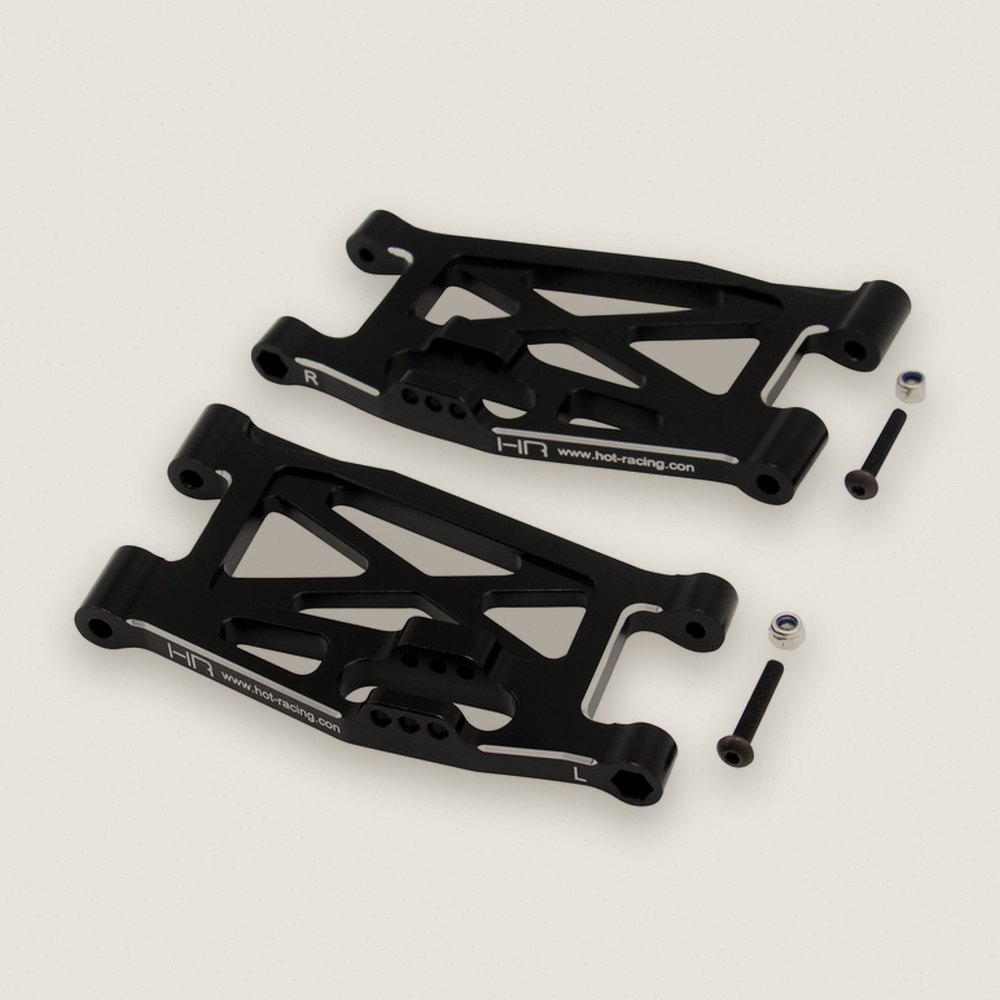 Lower Front Arms, Black Aluminum for Super Rock Rey - Hot Racing