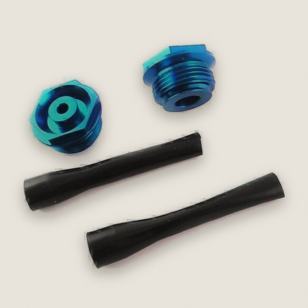 Shock Cartridges & Boot (2), Blue for Lst - Hot Racing