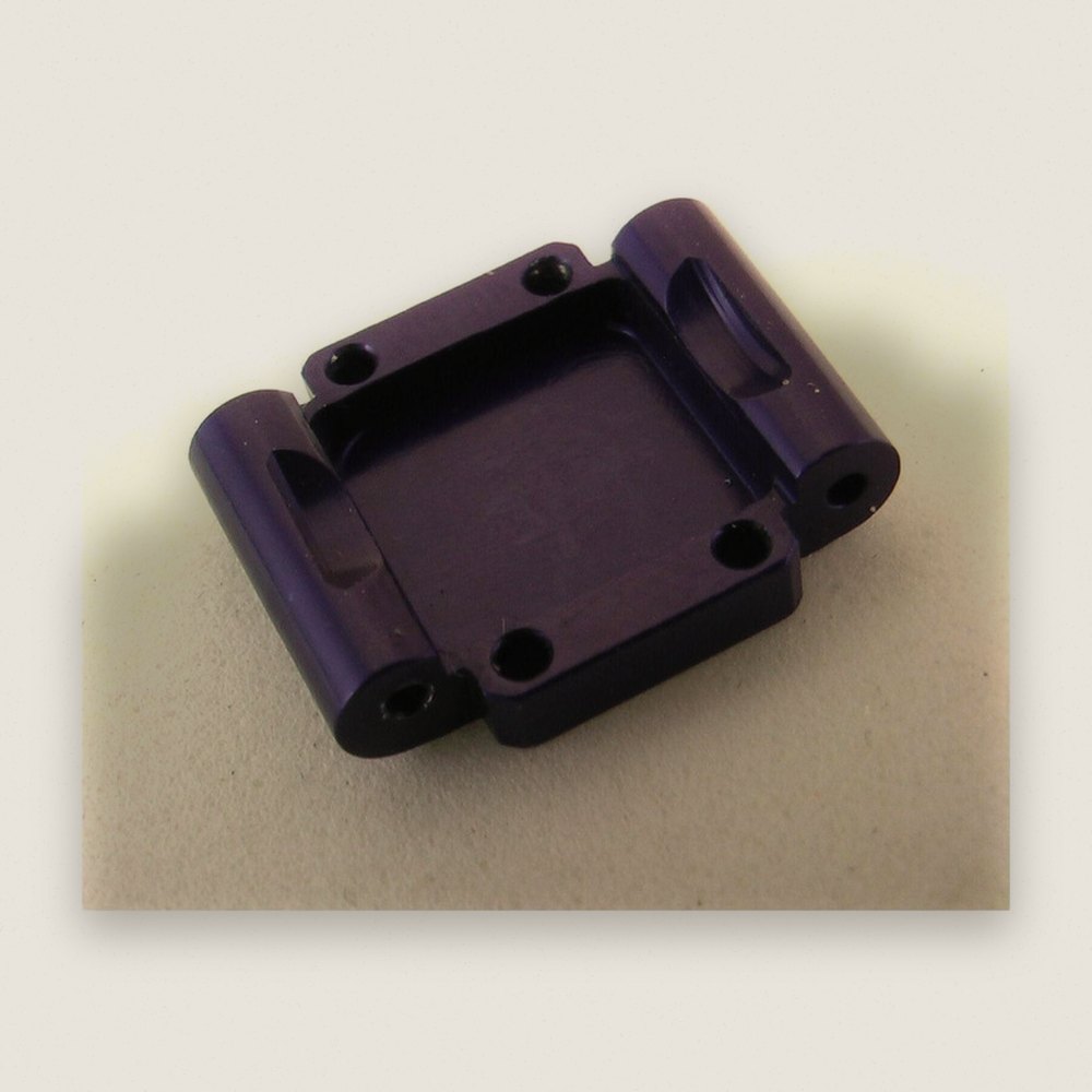Rear Arm Mount, Aluminum -2deg (Stock) in Blue for Losi 1/36 Micro-T - Hot Racing