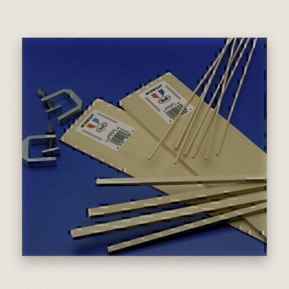 Basswood Strip, 3/16x3/8x24, Each - Midwest Products