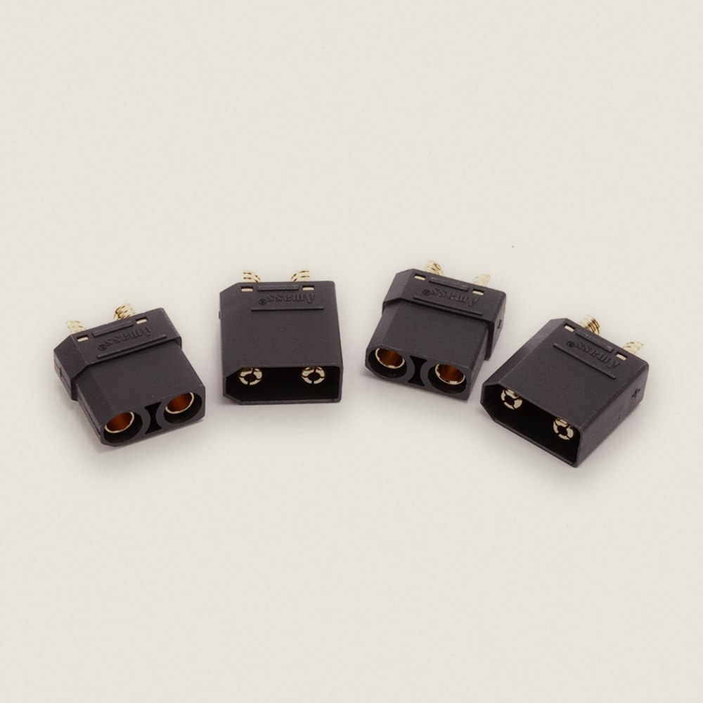 Black XT90 Plug, M/F, 2 Pieces - Monkey King RC