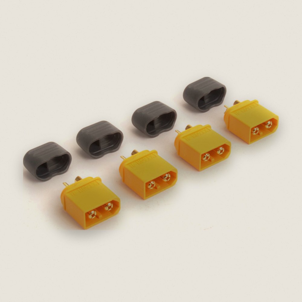 Plug with Sheath, XT60, Male Only, 4 Pieces - Monkey King RC