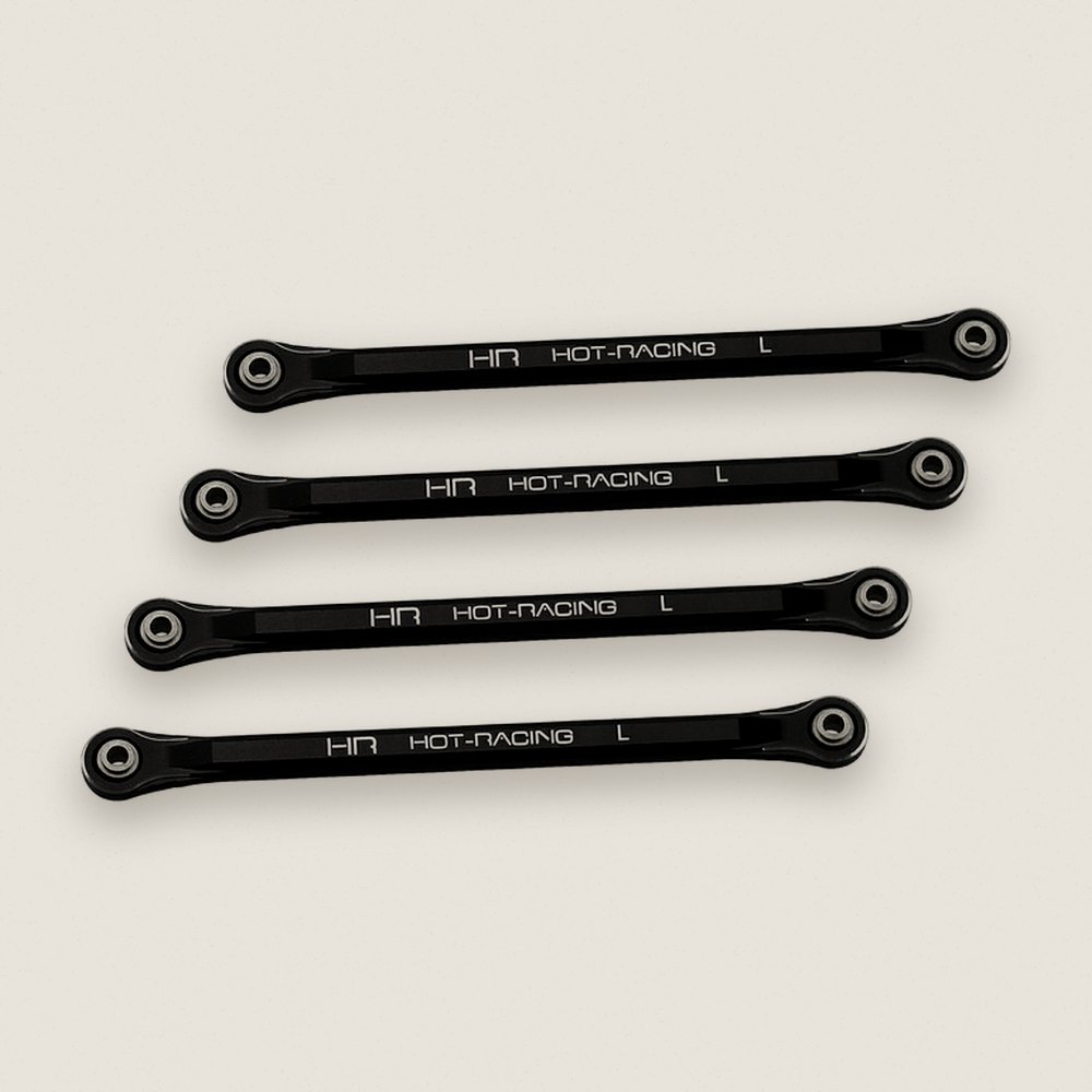 Lower Links Set (4), CNC T6, for Mini LMT - Hot Racing