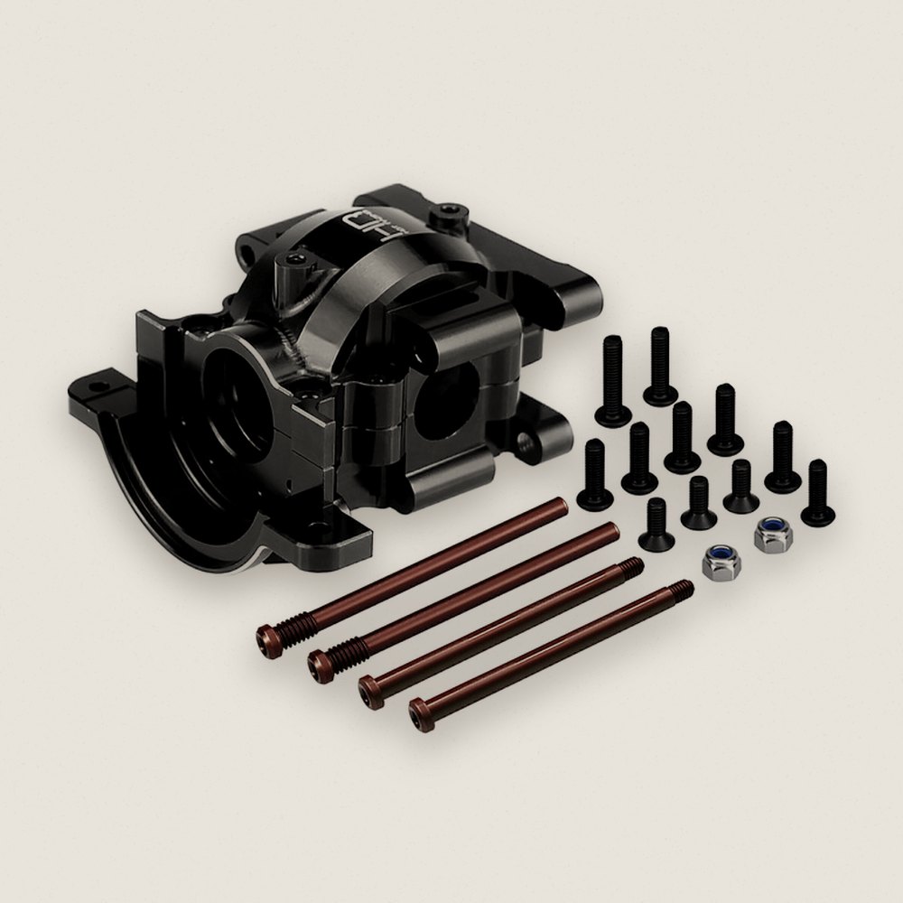 Rear Gearbox Case Bulkhead, T6, for TRA Mini - Hot Racing