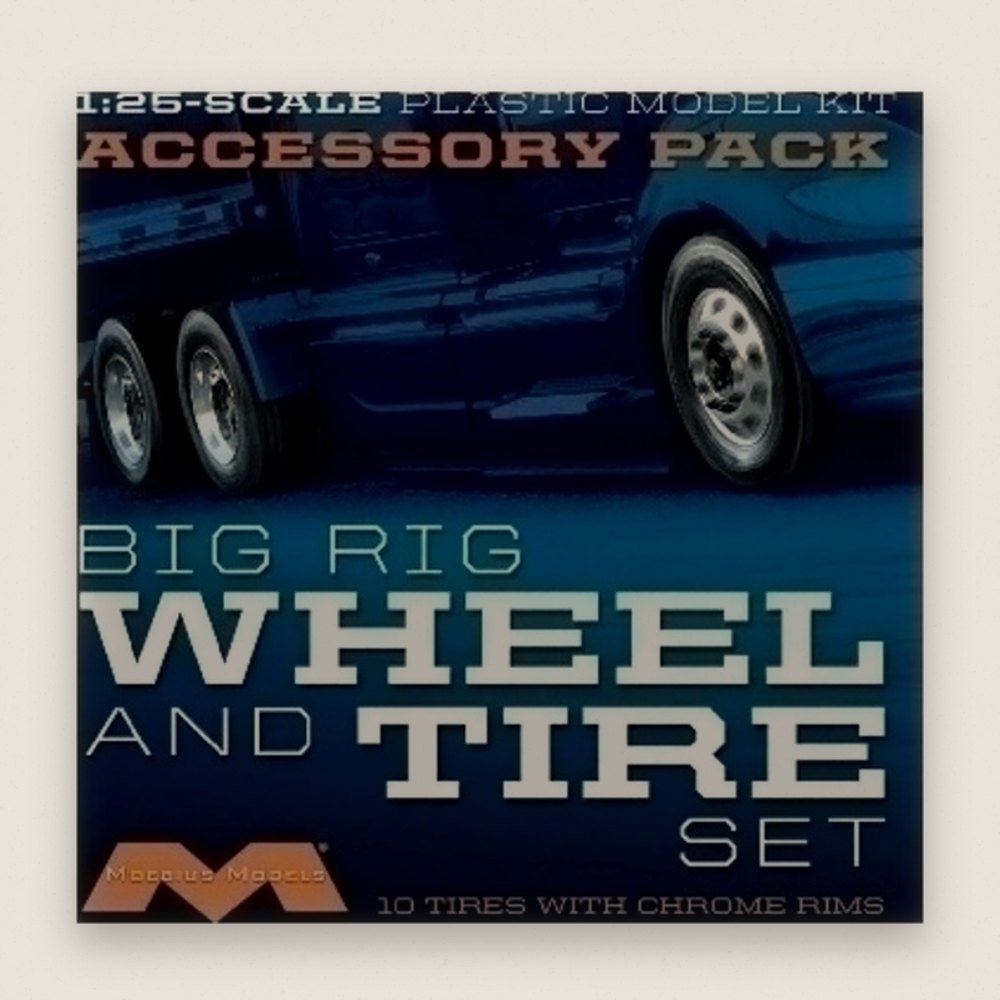 Semi Wheels and Tires, 1/25 Scale (10 pk) - Moebius Models