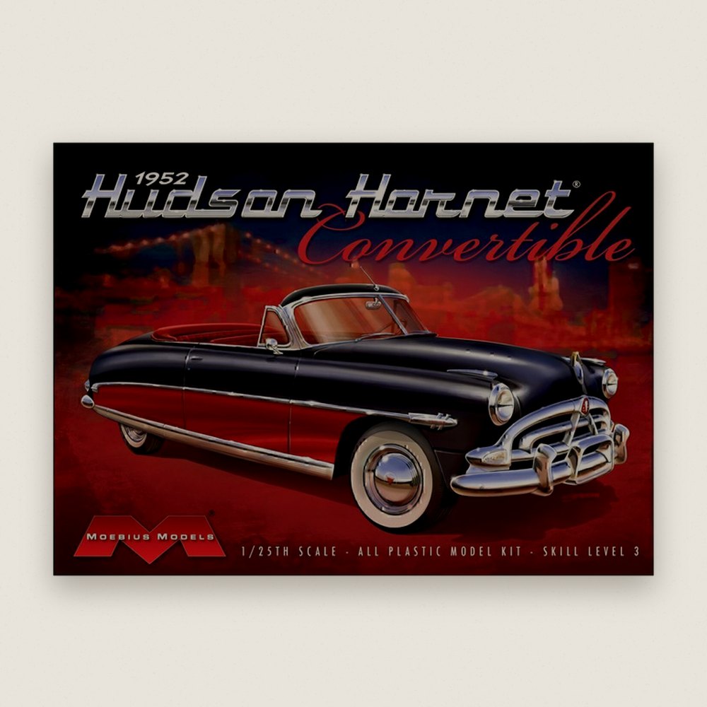 Plastic Model Kit, 1952 Hudson Hornet Convertible - Moebius Models