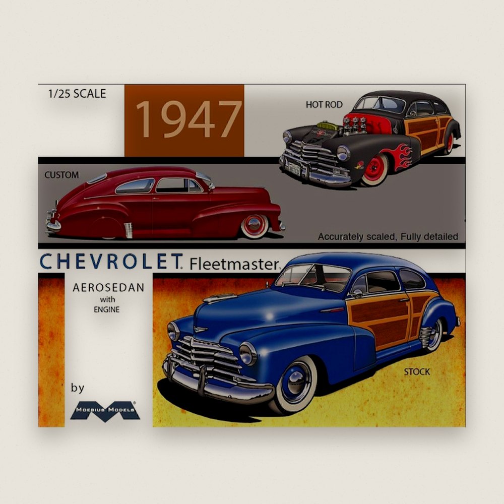 Plastic Model Kit, 1/25 1947 Chevy Aero Sedan - Moebius Models