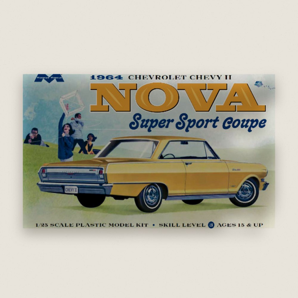 Plastic Model Kit, 1/25 1964 Chevy Nova Super Sport - Moebius Models