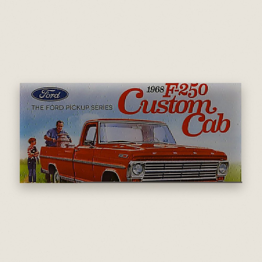 Plastic Model Kit, 1/25 1968 Ford F-250 Custom Cab Pickup - Moebius Models