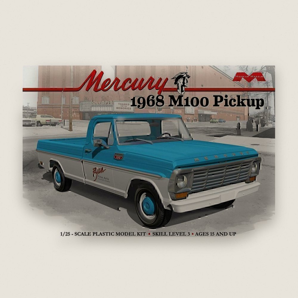Plastic Model Kit, 1968 Mercury M100 Pickup - Moebius Models