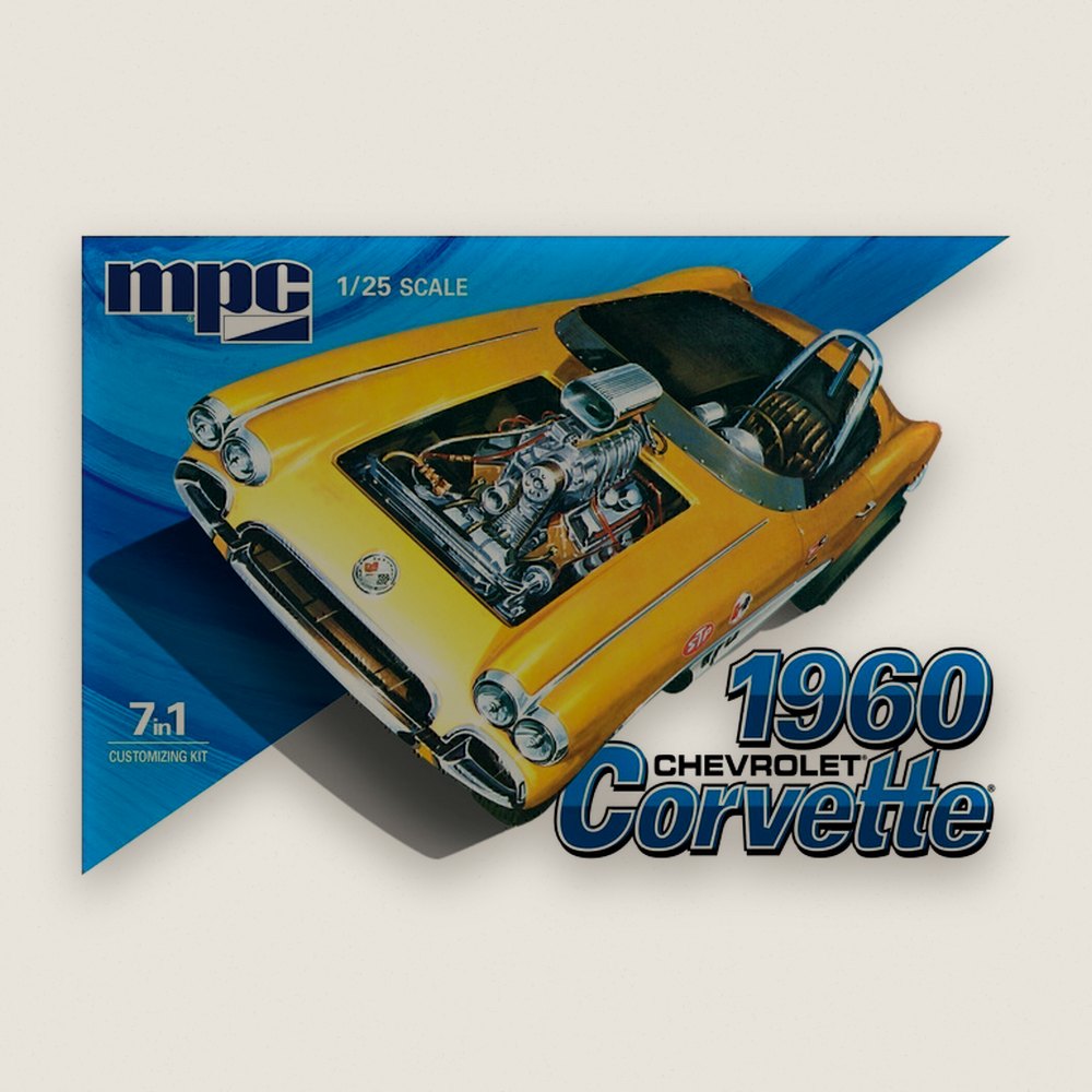 Plastic Model Kit, 1:25 1960 Chevy Corvette 7-in-1 - MPC
