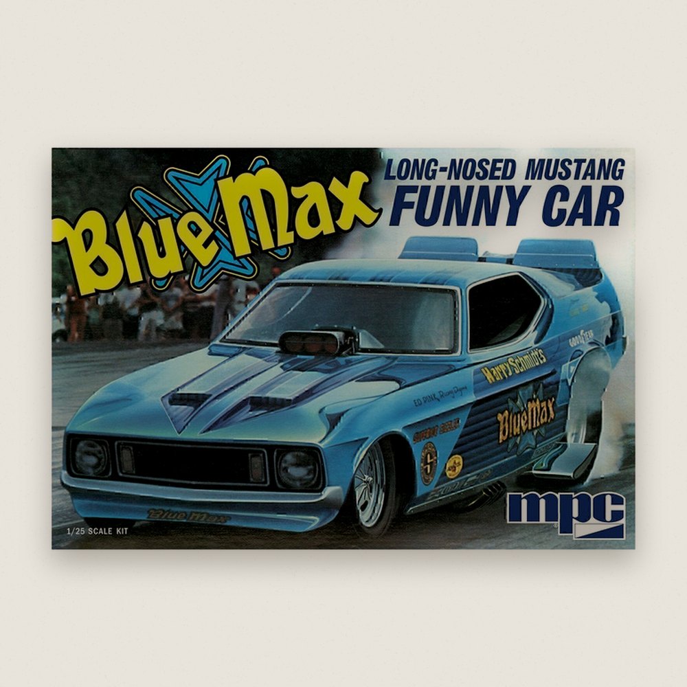 Plastic Model Kit: Long Nose Mustang Funny Car (Blue Max), 1/25 - MPC