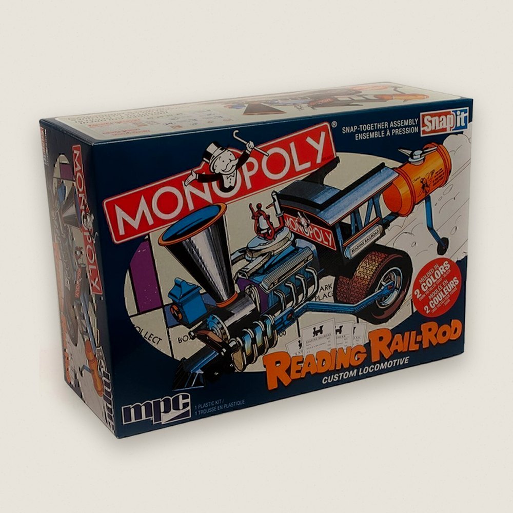 Plastic Model Kit: Custom Locomotive, Monopoly Reading Railroad, 1:25 Snap-Together - MPC