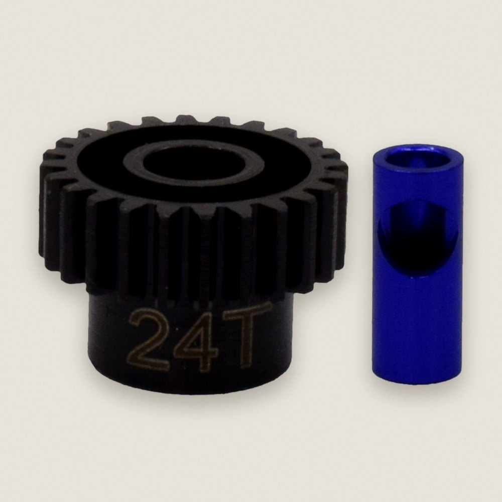Pinion Gear, 24-Tooth Steel Mod 0.6 5mm - Hot Racing
