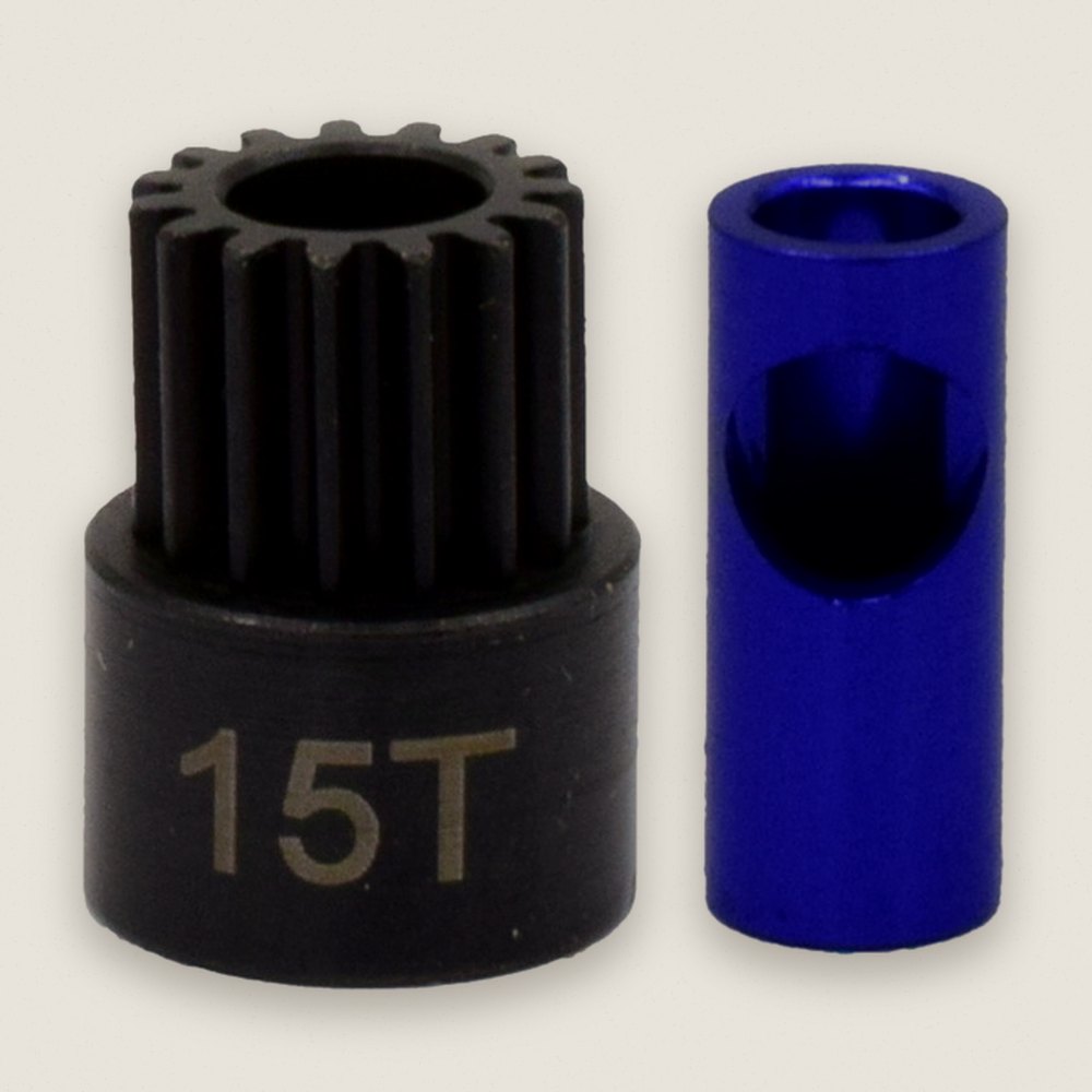 Pinion Gear, 15T Steel 48P, 5mm or 1/8 - Hot Racing