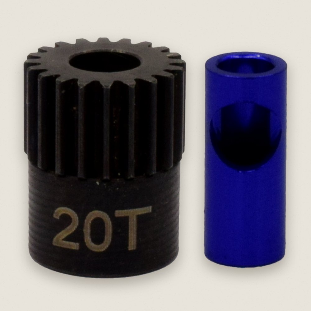 Pinion Gear, 20T Steel 48P, 5mm or 1/8 - Hot Racing