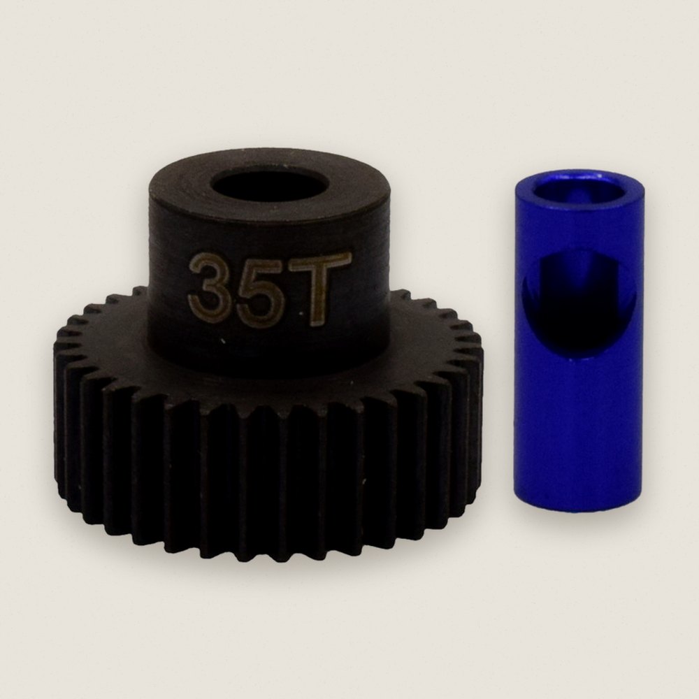 Pinion Gear, 35T Steel 48P, 5mm & 1/8 - Hot Racing