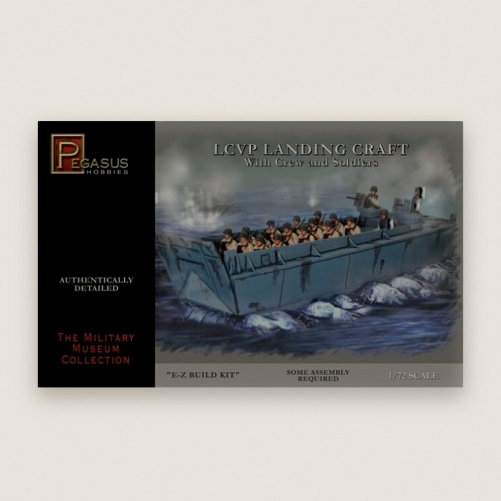 Plastic Model, 1/72 Lcvp Landing Craft - Pegasus Hobbies