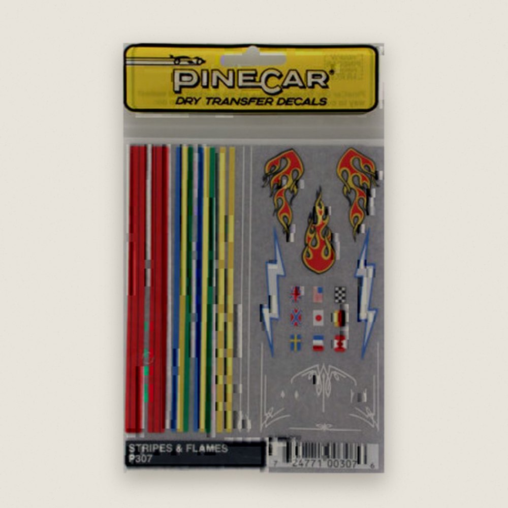 Decals, Dry Transfer, Stripes & Flames - Pinecar
