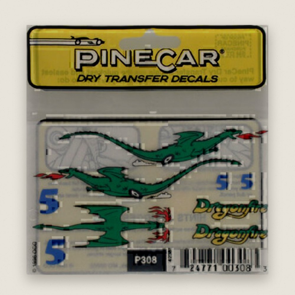 Decals, Dry Transfer, Dragonfire - Pinecar