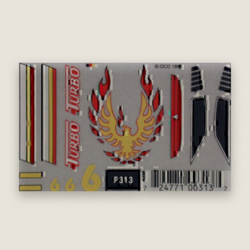 Decals, Dry Transfer, Turbo - Pinecar
